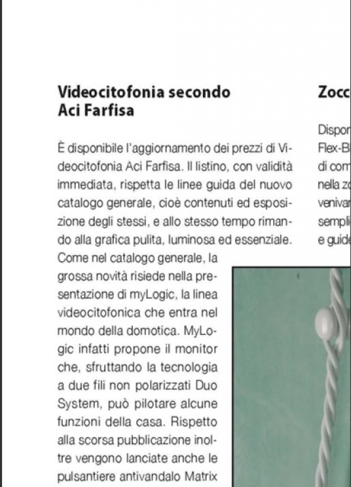 LIstino prezzi videocitofonia