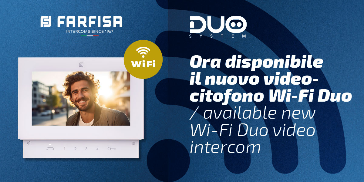 New Sette Wi-Fi video intercom for Duo